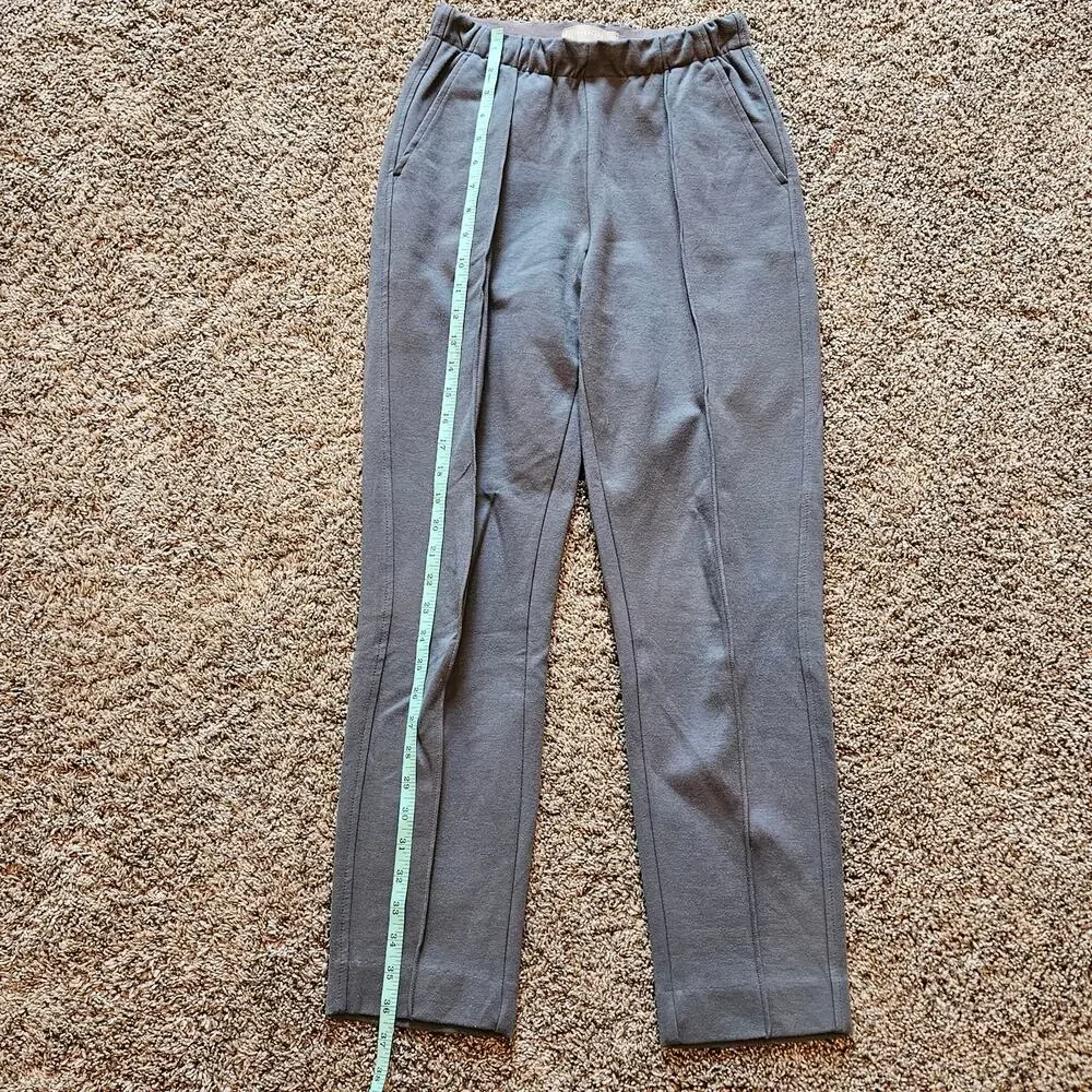 Everlane Dream Pant Womens Size XS Elastic Waist Double Knit Pintuck Tapered Leg